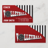 Volleyballak - rood visitekaartje (Voorkant / Achterkant)