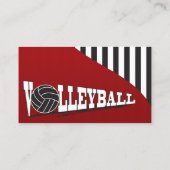 Volleyballak - rood visitekaartje (Achterkant)