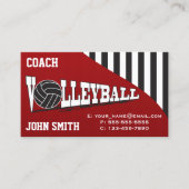 Volleyballak - rood visitekaartje (Voorkant)
