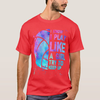 Volleyballeen Meisjes Vrouwen Ik Weet Dat Ik Speel T-shirt