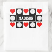 Volleyballen & de NaamSport van de Speler van de D Rechthoekige Sticker (Tas)