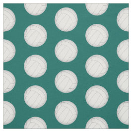 Volleyballen op blauwgroen of een kleur sportpatro stof