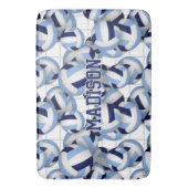 Volleyballen patroon een net grotere marine lt bla badmat (Voorkant Verticaal)