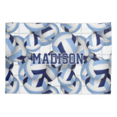 Volleyballen patroon een net grotere marine lt bla kussensloop (Achterkant-Links)