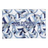 Volleyballen patroon een net grotere marine lt bla kussensloop (Voorkant-Rechts)