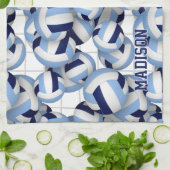 Volleyballen patroon een net grotere marine lt bla theedoek (Gevouwen)