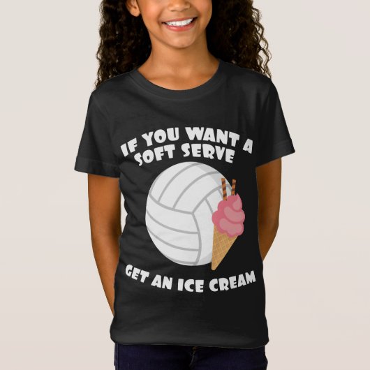 Volleyballer als u een zachte server wilt, krijgt t-shirt (Voorkant)