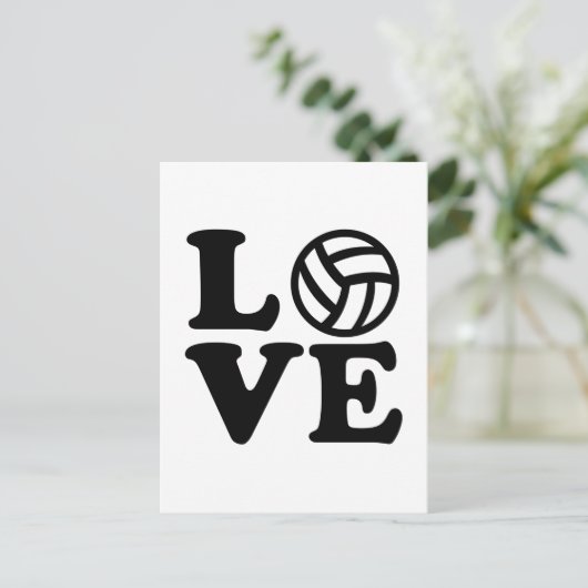 Volleyballiefde Briefkaart (Staand voorkant)