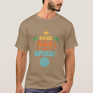 Volleyballropical Summer Sport Volleyball retro bo T-shirt