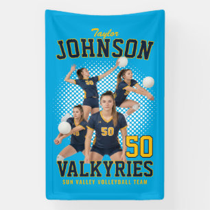Volleyballspeler Aangepaste Foto Nep Sportartikele Spandoek