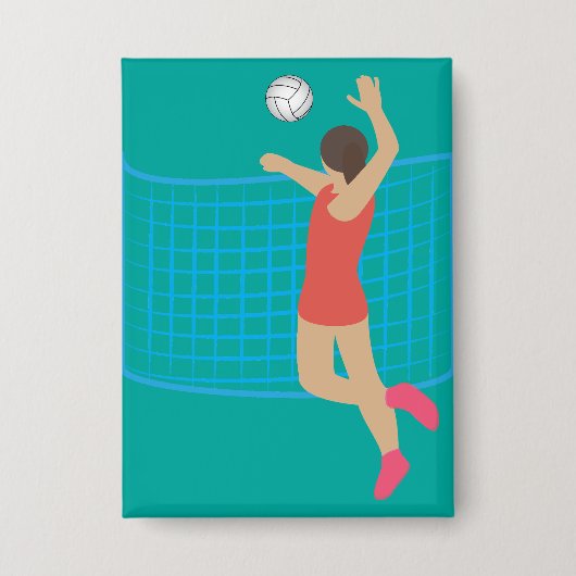 Volleyballspeler Button (Voorkant)