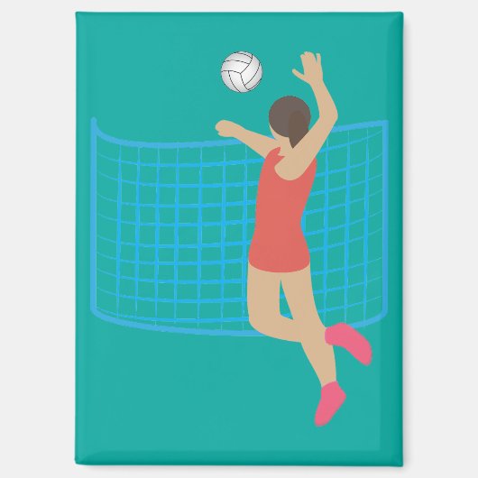 Volleyballspeler Magneet (Voorkant)