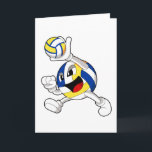 Volleyballspeler met volleybal kaart<br><div class="desc">Dit ontwerp is het perfecte cadeau voor een verjaardag,  Kerstmis en andere vieringen. Het is geschikt voor vrouwen,  mannen en kinderen.</div>