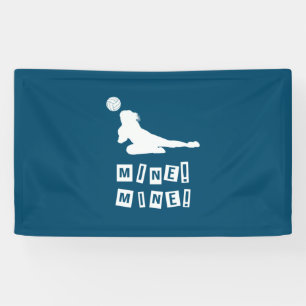 Volleyballspeler Mijnen voor volleybal Spandoek