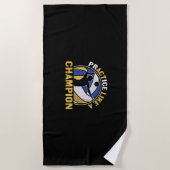 Volleyballspeler | Oefen als een kampioen Strandlaken (Voorkant)