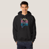 Volleyballspeler Retro Hoodie (Voorkant volledig)