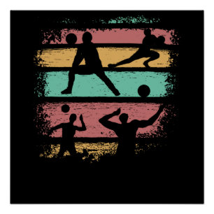 Volleyballspeler Retro Vintage Perfect Poster