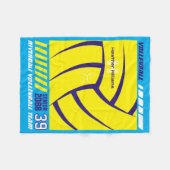 Volleyballspeler Senior Night Geschenk Futuristisc Fleece Deken (Voorkant (Horizontaal))