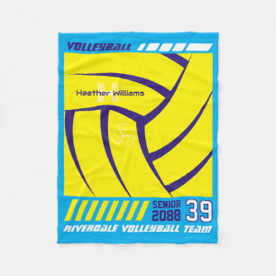 Volleyballspeler Senior Night Geschenk Futuristisc Fleece Deken