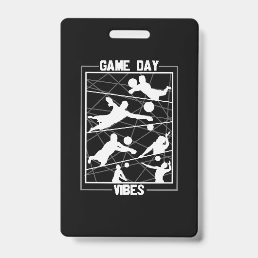 Volleyballspeler | Spel Dag Vibes Badge (Voorzijde)