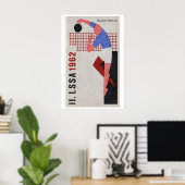 Volleyballspeler springend - Matchbox-afdruk - Tsj Poster (Thuiskantoor)