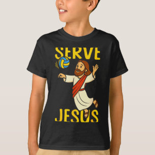 Volleyballspeler Team Jezus Serve Jezus T-shirt
