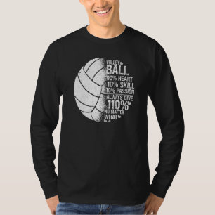 Volleyballspeler Team Volleybal 90 Hart 10 Vaardig T-shirt