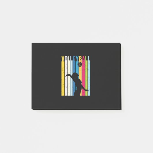 Volleyballspeler | Vintage Volleybal Post-it® Notes (Voorkant)