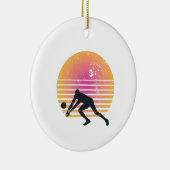 Volleyballspeler Volleybal Keramisch Ornament (Rechts)
