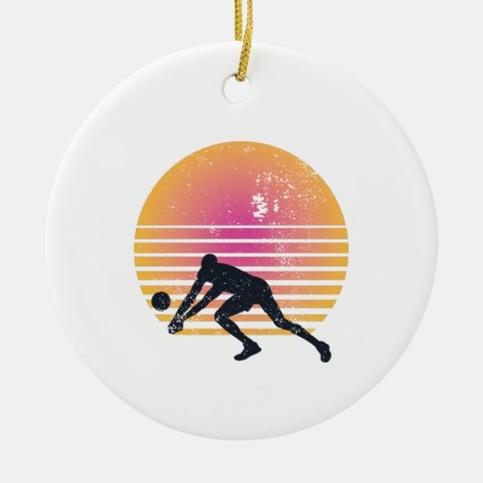 Volleyballspeler Volleybal Keramisch Ornament (Voorkant)