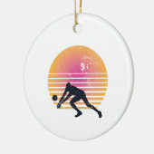 Volleyballspeler Volleybal Keramisch Ornament (Links)