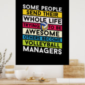 Volleyballspeler | Volleybal Managers Poster (Keuken)