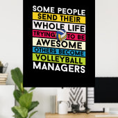 Volleyballspeler | Volleybal Managers Poster (Thuiskantoor)