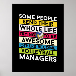 Volleyballspeler Volleybal Managers Poster