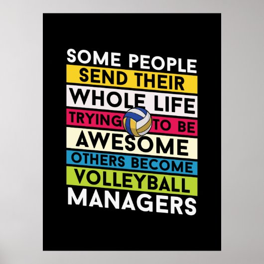 Volleyballspeler | Volleybal Managers Poster (Voorkant)