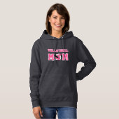Volleybalmama - Roze, wit en zwart Hoodie (Voorkant volledig)