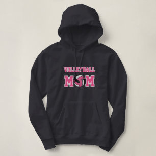 Volleybalmama - Roze, wit en zwart Hoodie