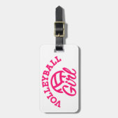 Volleybalmeisje Bagagelabel (Voorkant verticaal)