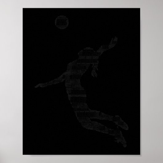 Volleybalmeisje Jongerenspeler 6 Poster (Voorkant)