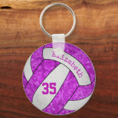 volleybalnummer sleutelhanger hete roze meisjes (Voorkant)