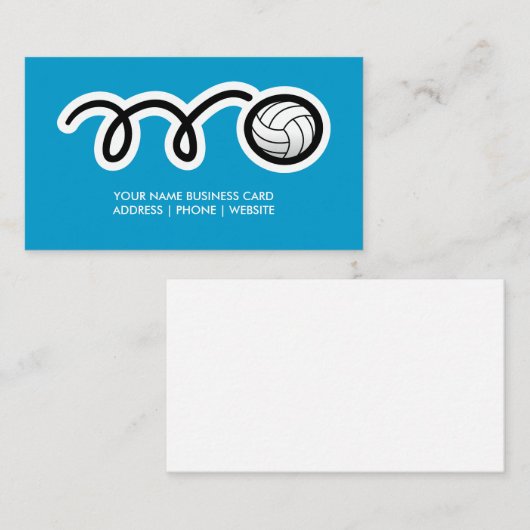 Volleybalontwerp visitekaartje (Voorkant / Achterkant)
