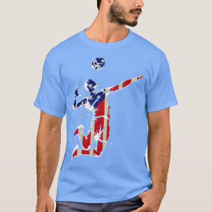 Volleybalontwerp voor een volleybalspeler t-shirt