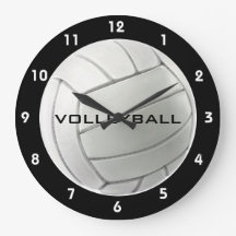 Volleybalontwerpwandklok