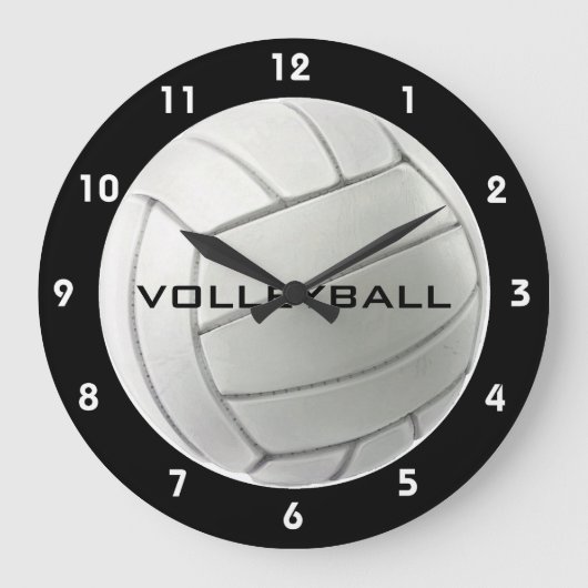 Volleybalontwerpwandklok Grote Klok (Voorkant)