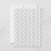 Volleybalpatroon Afdrukken KUSTGRONDKLEUR Bedankkaart (Achterkant)