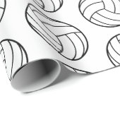 Volleybalpatroon Afdrukken KUSTGRONDKLEUR Cadeaupapier (Rol Hoek)