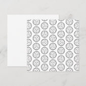 Volleybalpatroon Afdrukken KUSTGRONDKLEUR Kaart (Voorkant / Achterkant)