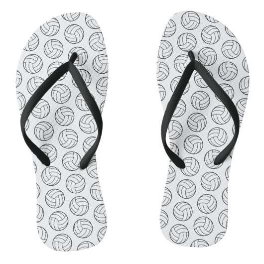 Volleybalpatroon Afdrukken KUSTGRONDKLEUR Teenslippers (Voetbed)