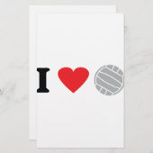 volleybalpictogram briefpapier (Voorkant / Achterkant)