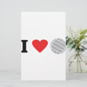 volleybalpictogram briefpapier (Staand voorkant)